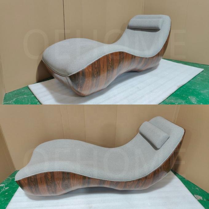 আধুনিক অনন্য আকৃতির অবসর চেয়ার Recliner অপারেটিং মেকানিজম হ্যান্ডেল কঠিন কাঠের আর্মচেয়ার হোম হোটেলের জন্য 8