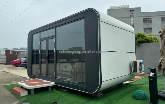 প্রিফেব্রিকেটেড 40 ফুট হোটেল মডুলার স্টিল স্পেস ক্যাপসুল হাউস মোবাইল কন্টেইনার হাউস, 5 জন ব্যক্তির জন্য টয়লেট সহ বেডরুম 21