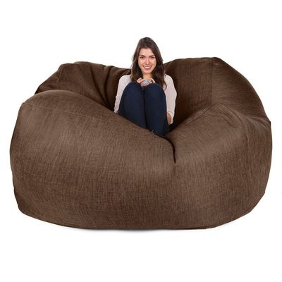 বহিরঙ্গন 7Ft Giant Bean Bag Lounge Chair নরম ভুয়া পশম ফ্যাব্রিক ইপিএস ফিল